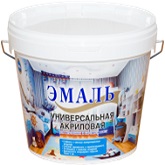 Эмаль Акриловая КБС 10кг Универсальная, Белая, без Запаха, Глянцевая.