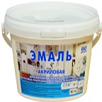 Эмаль для Ванных Комнат и Кухонь КБС 2.5кг Акриловая, Глянцевая, без Запаха.