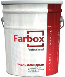 Эмаль ПФ-115 Farbox Универсальная 20кг Голубая для Внутренних и Наружных Работ / Фарбокс.