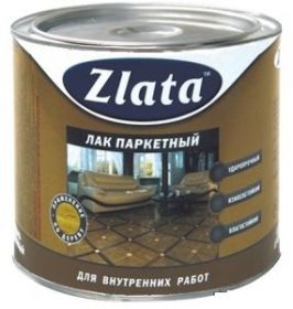 Лак Паркетный Zlata 2.4кг Глянцевый, Полуматовый, Алкидно-Уретановый / Злата.