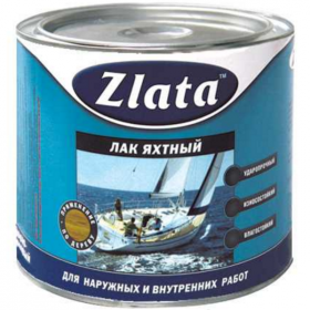 Лак Яхтный Zlata 9кг Матовый, Алкидно-Уретановый, Атмосферостойкий / Злата.