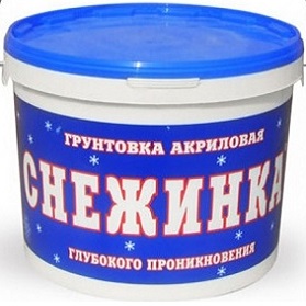 Грунтовка КБС Снежинка БС-25 10л Акриловая для Внутренних и Наружных Работ.