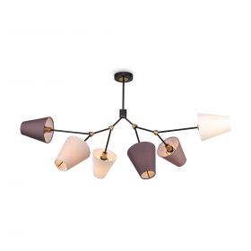 Люстра на Штанге Freya Hats FR5370CL-06B Черный, Разноцветный.
