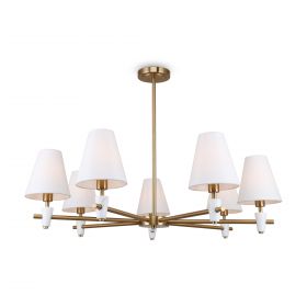Люстра на Штанге Freya Pietra FR5371CL-07BS Золото, Белый
