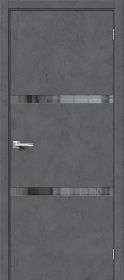 Межкомнатная Дверь с Экошпоном Bravo Браво-2.55 Slate Art / Mirox Grey 900x2000мм (Полотно 1шт) / Браво.