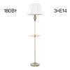 Торшер со Столиком и Белым Абажуром Citilux Вена CL402930T Бронза / Ситилюкс.