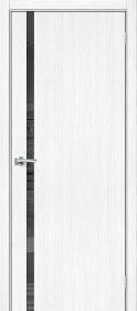 Межкомнатная Дверь с Экошпоном Bravo Браво-1.55 Snow Melinga / Mirox Grey 900x2000мм (Полотно 1шт) / Браво.