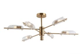 Люстра на Штанге Freya Серия - 420 FR5420CL-06BS Латунь, Прозрачный