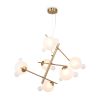 Люстра Freya Flaty FR5374PL-06BS Латунь, Белый.