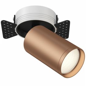 Встраиваемый Светильник Maytoni Technical FOCUS S C058CL-1BC Черный и Медь Матовая, Алюминий.