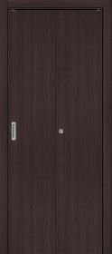 Дверь-Книжка Складная с Экошпоном Bravo Браво-0 Wenge Melinga Межкомнатная 350x2000мм (Полотно 2шт) / Браво.