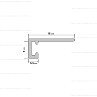 Микроплинтус Respect Standart 7753 коричневый RAL 8017 схема