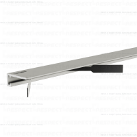 Микроплинтус Respect Standart 7753 серебристый RAL 9006 вид сбоку