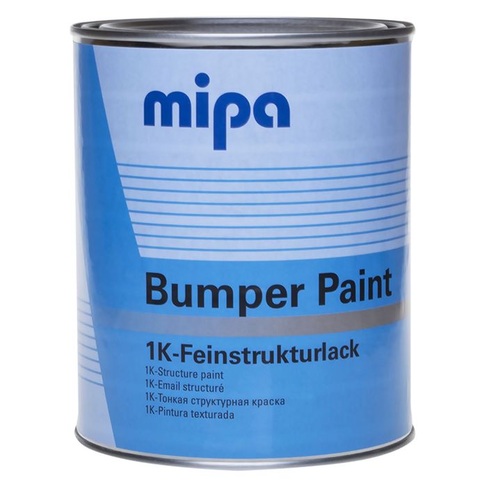 Mipa Bumper Paint 1K Структурная краска для бампера чёрная, объем 1л.