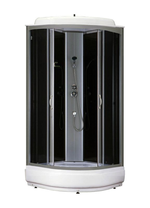 Душевая кабина LORANTO CS-6690-25 G 90х90 прозрчное стекло 4мм, черная