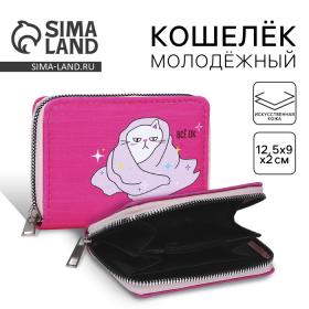 Кошелёк молодёжный «Всё ок» 12х9.5х2см