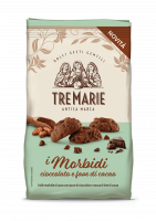 Печенье мягкое шоколадное с каплями шоколада, Tre Marie, 300 г. I Morbidi Cioccolato e fave di cacao 300 g