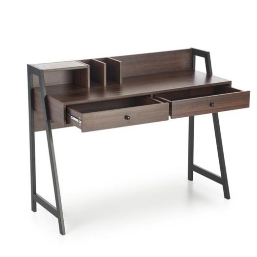 Стол письменный, компьютерный B47 (орех/черный)