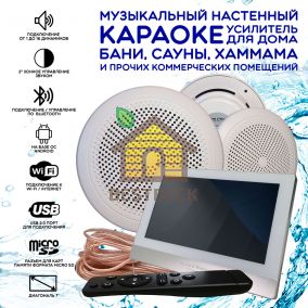 Комплект домашней акустической системы с караоке-усилителем Steam & Water SOUND 3 Standart