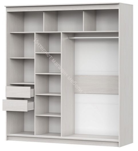 Шкаф-купе №19 (2,0 м) Серия 3 Ясень Анкор Светлый