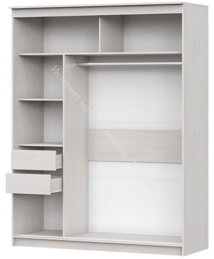 Шкаф-купе №19 (1,7 м) Серия 3 Ясень Анкор Светлый