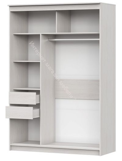 Шкаф-купе №19 (1,5 м) Серия 3 Ясень Анкор Светлый