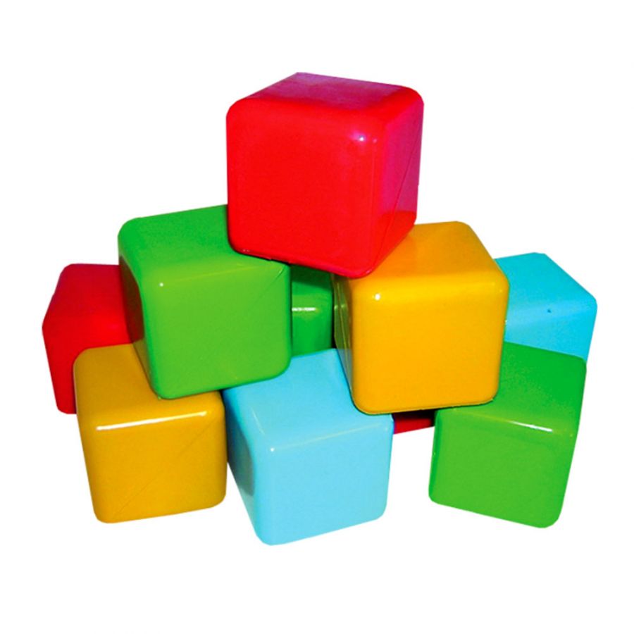 Кубики цветные (кубик 7х7 см) 10 шт