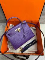 Сумка HERMES KELLY Ostrich страус 28 см золото