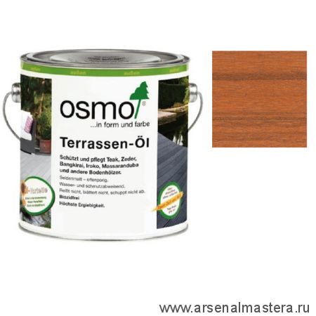 Масло для террас Osmo 006 для бангкирай Натуральный тон 2,5 л Terrassen-Ole для наружных работ Osmo-006-2,5 11500013