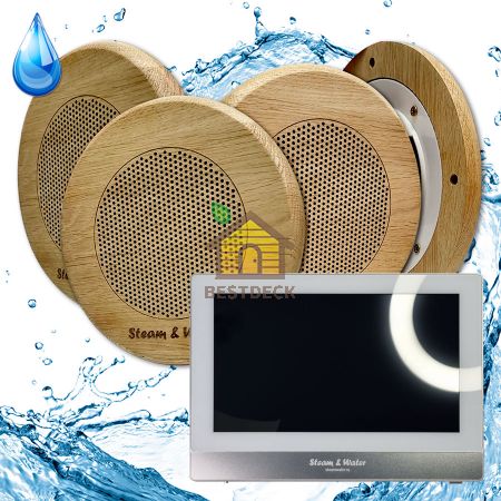 Комплект домашней акустической системы с караоке-усилителем Steam & Water SOUND SAUNA R4