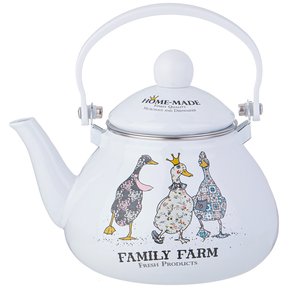 ЧАЙНИК AGNESS ЭМАЛИРОВАННЫЙ СЕРИЯ "FAMILY FARM", 1,3 Л