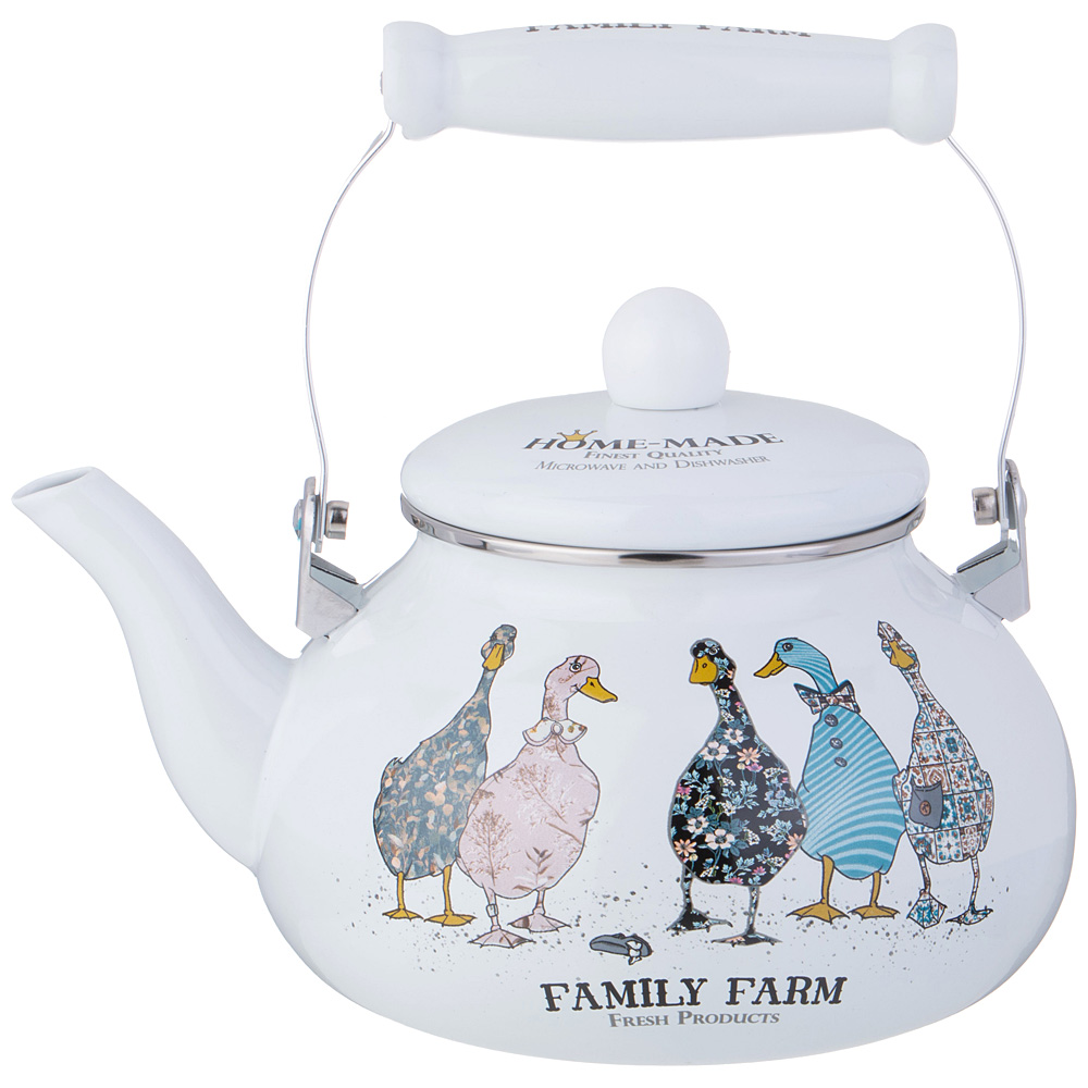 ЧАЙНИК AGNESS ЭМАЛИРОВАННЫЙ СЕРИЯ "FAMILY FARM", 2,5 Л