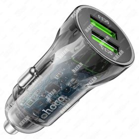 БП автом.2USB HOCO Z47, PD20Вт, QC3.0, 3A, черн.