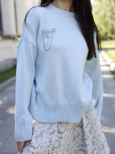Свитер голубой