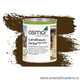 Непрозрачная краска для наружных работ Osmo 2606 коричневая 0,75 л Landhausfarbe Osmo-2606-0.75 11400011