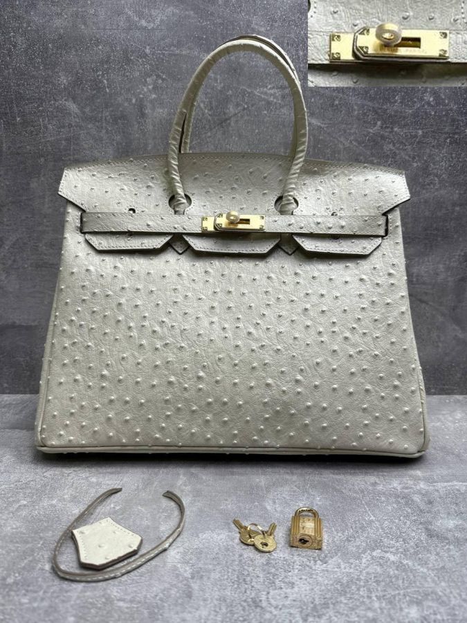 Сумка HERMES Birkin страус 35 см золото