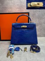 Сумка HERMES KELLY Crocodile 28 см золото