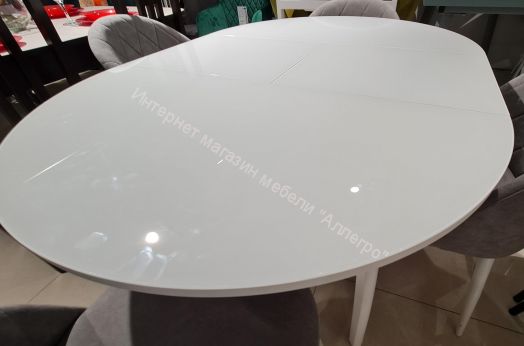 Стол DikLine M46 белый/стекло белое optiwhite