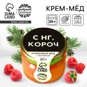 Кремовый мёд 30 г с малиной "С НГ"