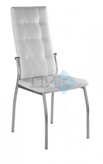 Стул DikLine ГАЛС-М каркас хром/ к/з Pegaso белый