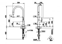 Cмеситель для кухонной мойки  Gessi Stelo 60301/60303 схема 4