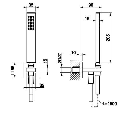 Душевой набор Gessi Shower Sets 20123 схема 2