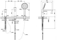 Смеситель для ванны и душа Gessi Trasparenze 34234 схема 2