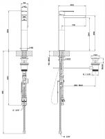 Gessi Riflessi Colour смеситель для раковины 38303 схема 2