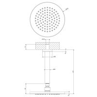 Тропический душ Gessi Minimalistic Shower поворотный 54151 схема 2