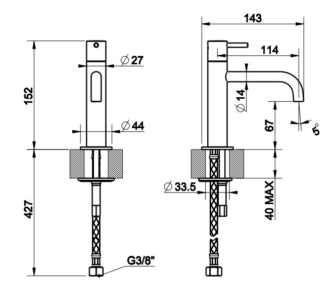 Кран для питьевой воды Gessi Pillar Taps 20511 схема 2