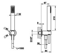 Душевой набор Gessi Shower Sets 58123 схема 2