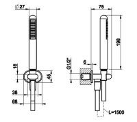 Набор для душа Gessi Shower Sets 33773 схема 2