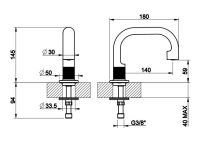 Излив для раковины Gessi Inciso 58091 схема 2