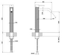 Gessi Intreccio смеситель для раковины 54106 схема 6